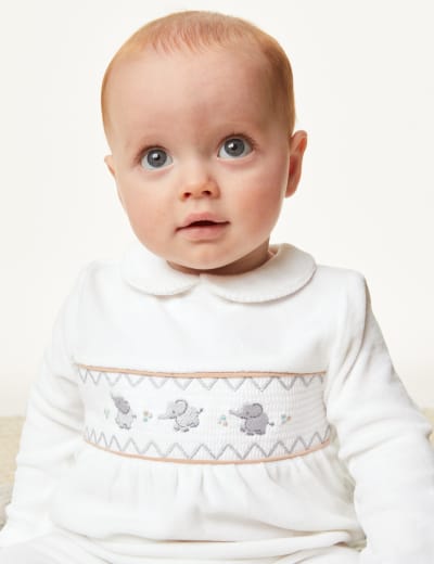 Marks and spencer christening romper clearance