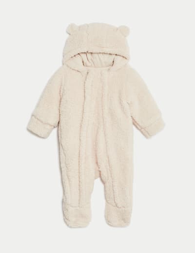 Teddy Fleece Pramsuit (7lbs-1 Yrs) 4 of 30