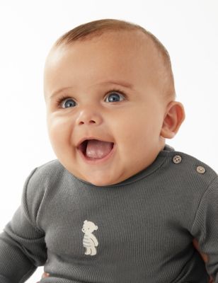 Cotton Rich Teddy Ribbed Top (7lbs - 12 Mths)