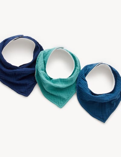 3pk Cotton Rich Dribble Bibs 9 of 16