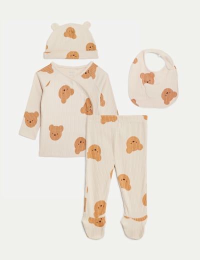 4pc Pure Cotton Bear Starter Set (7lbs-1 Yrs) 14 of 16