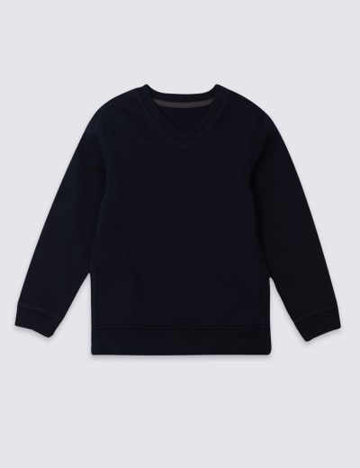 2pk Unisex Pure Cotton School Jumper 3 18 Yrs M S Collection M S