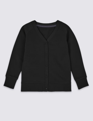 red school cardigan with pockets