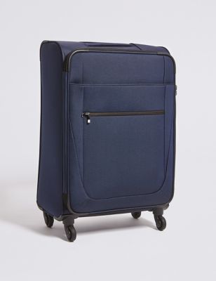 Two Tone 4 Wheel Soft Medium Suitcase