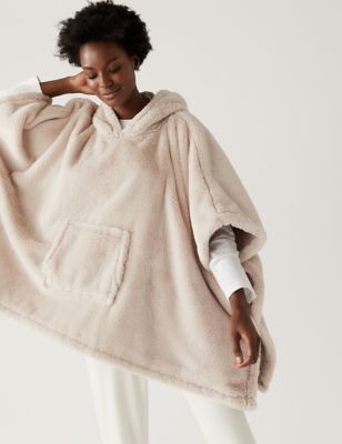 Faux Fur Hooded Blanket