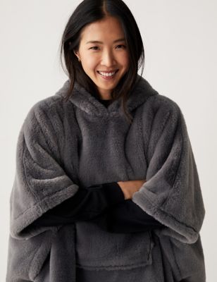 Faux Fur Hooded Blanket