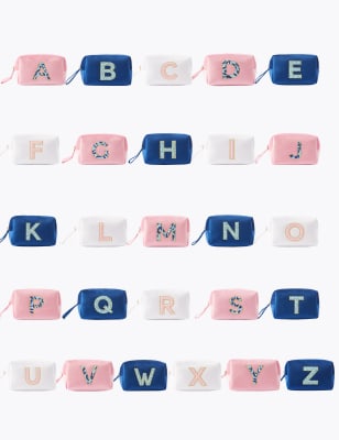 Alphabet Velvet Make-Up Bag