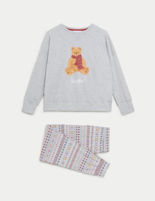 Personalised Women's Spencer Bear Pyjamas