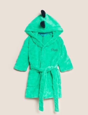 Personalised Kids' Dinosaur Dressing Gown (12 Mths-7 Yrs)