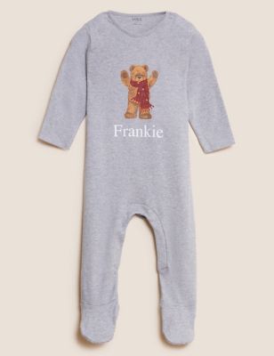 Personalised Kids' Spencer Bear Sleepsuit (3 Mths - 3 Yrs)