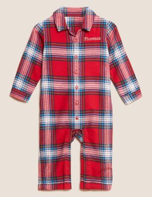 Personalised Kids' Family Checked Romper