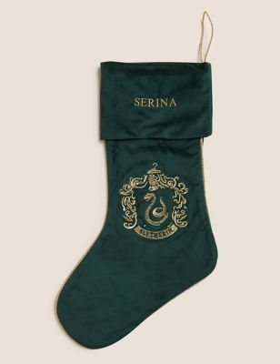 Personalised Slytherin Christmas Stocking