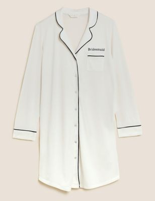 Personalised Women's Cotton Modal Short Nightshirt