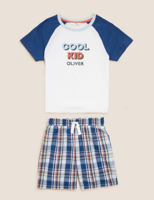 Personalised Cool Kids Short Pyjama Set