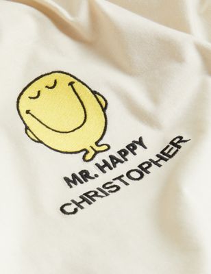 Personalised Pure Cotton Mr Happy™ T-Shirt