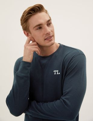 Personalised Men's Waffle Lounge Sweatshirt