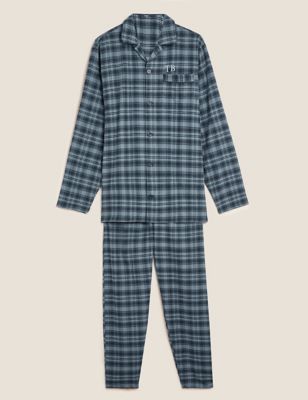 Personalised Men's Brushed Cotton Pyjamas