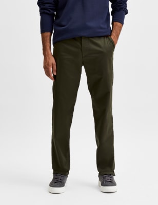 regular fit stretch chinos