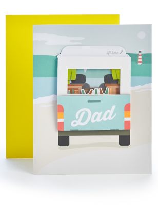 Dad 3D Camper Van Birthday Card