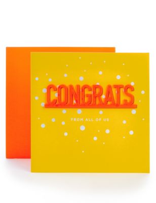 Neon Congrats Card