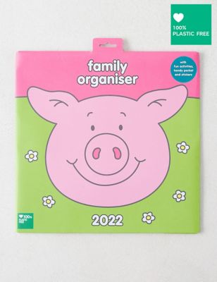 2022 Family Organiser - Fun Percy Pig™ Design with Monthly Activities & Stickers