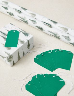 Tree Pattern Christmas Wrapping Paper & Gift Tags Pack
