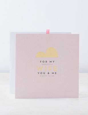 Beautiful Wife Contemporary Anniversary Card
