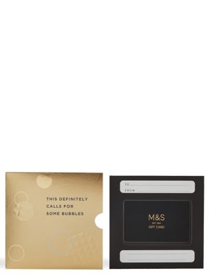 Gold Bubbles Gift Card