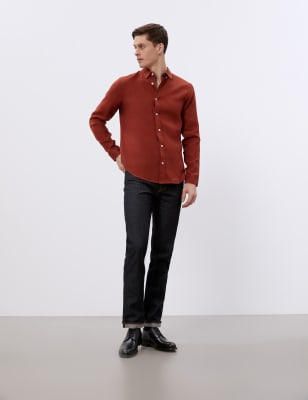 m&s pure linen shirt