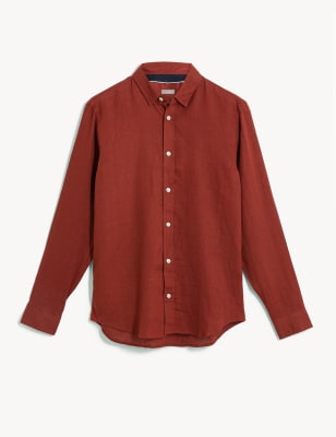 m&s pure linen shirt