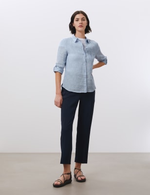 m and s linen shirts ladies