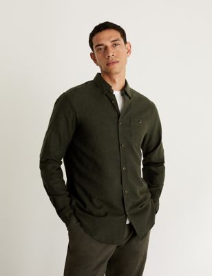 Cotton With Wool Flannel Shirt