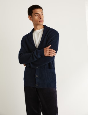 m&s mens wool cardigans