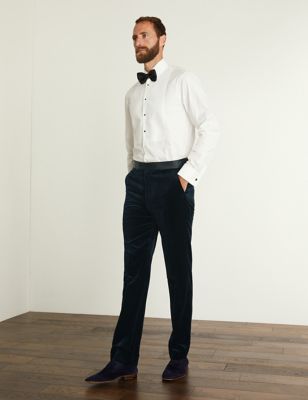 Tailored Fit Italian Velvet Tuxedo Trousers