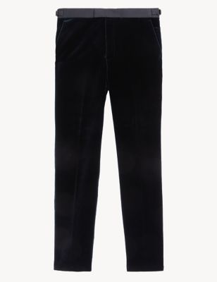 Tailored Fit Italian Velvet Tuxedo Trousers