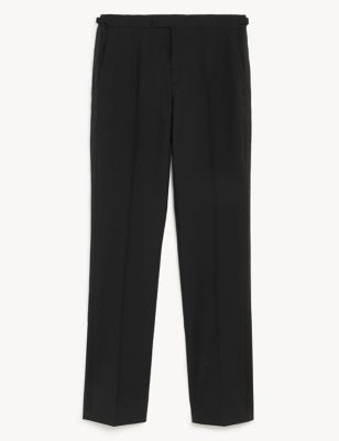 Tailored Fit Wool Rich Tuxedo Trousers