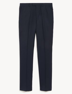 Slim Fit Pure Wool Suit Trousers
