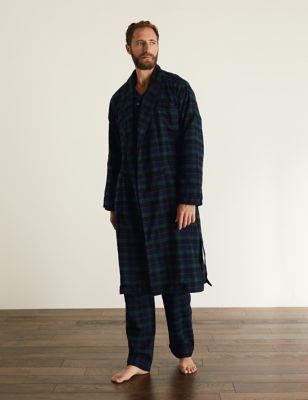 Pure Brushed Cotton Dressing Gown