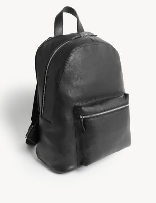 Premium Leather Pebble Grain Backpack