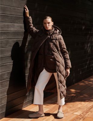 Oversized Quilted Longline Puffer Coat