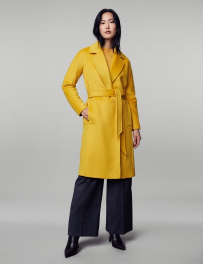 Jaeger classic wool top wrap coat