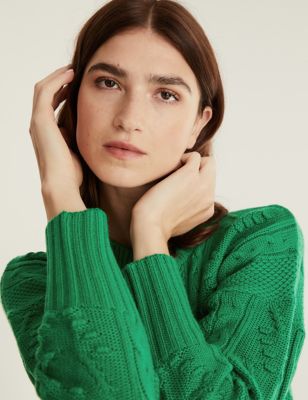 Pure Merino Wool Cable Knit Jumper