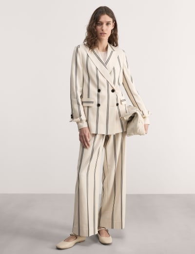Jaeger white top linen trousers