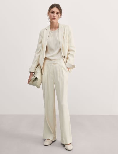 Jaeger white linen trousers on sale
