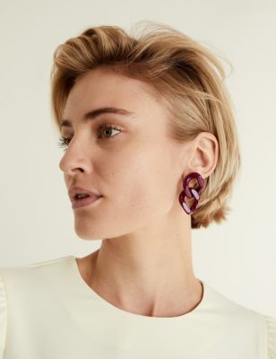 Resin Link Earrings