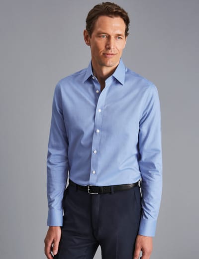 Slim Fit Non Iron Pure Cotton Oxford Shirt Charles Tyrwhitt M S