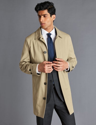 Mens slim sales fit mac jacket