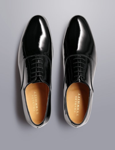 Black cheap patent oxfords
