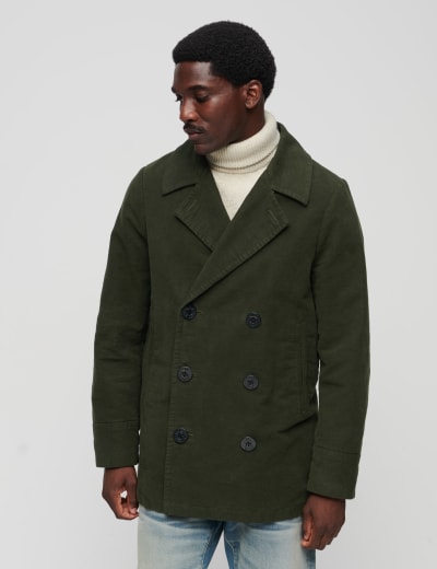 Wool Blend Peacoat JACK JONES M S