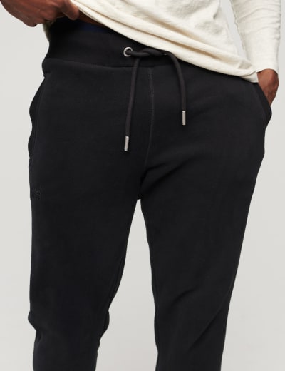 Drawstring Pure Cotton Fleece Lined Joggers, M&S Collection